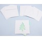 5 Cartes DIY blanches 13x13cm SAPIN + enveloppes