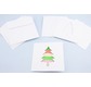 5 Cartes DIY blanches 13x13cm SAPIN + enveloppes