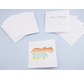5 Cartes DIY blanches 13x13cm HIPPO + enveloppes