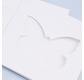 5 Cartes DIY blanches 13x13cm PAPILLON + enveloppes