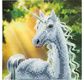 CRYSTAL ART Kit carte broderie diamant 18x18cm Licorne