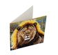 CRYSTAL ART Kit carte broderie diamant 18x18cm Lion