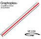 GRAPHOPLEX  transparent reduction rulers - 30 cm; 6 scales 1/500 to 1/2500