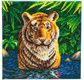 CRYSTAL ART Kit tableau broderie diamant 30x30cm Tigre