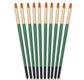 Tristar, Synthetic fibre brush - flat N°6 - short green handle