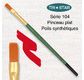 Tristar, Synthetic fibre brush - flat N°8 - short green handle