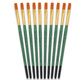 Tristar, Synthetic fibre brush - flat N°10 - short green handle