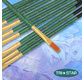 Tristar, Synthetic fibre brush - flat N°10 - short green handle