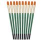 Tristar, Synthetic fibre brush - flat N°12 - short green handle