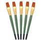 Tristar, Synthetic fibre brush - flat N°18 - short green handle