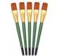 Tristar, Synthetic fibre brush - flat N°20 - short green handle