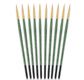 Tristar, Synthetic fibre brush - round N°02 - short green handle