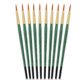 Tristar, Synthetic fibre brush - round N°12 - short green handle