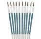 Round brush - Bristles - White hair - Varnished handle - n°6