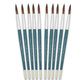 Round brush - Bristles - White hair - Varnished handle - n°8