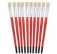 Flat blush - Bristles - White hair - Varnished handle - n°18