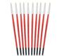 Set of 10 stencil brushes N°2 - Round - Square edge - raw handle