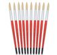 Flat blush - Bristles - White hair - Varnished handle - 37 mm - n°3