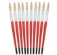 Flat blush - Bristles - White hair - Varnished handle - 45 mm - n°4