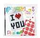 PIXEL Kit créatif porte-clé 4x3cm - I love you