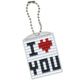 PIXEL Kit créatif porte-clé 4x3cm - I love you