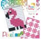 PIXEL Kit créatif porte-clé 4x3cm - Flamant rose