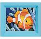 PIXEL Kit créatif tableau avec cadre 14x17cm - Poisson