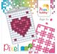 PIXEL Kit créatif porte-clé 4x3cm - Cœurs