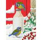 CRYSTAL ART Kit carte broderie diamant 21x29cm Oiseaux sur la neige