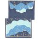 PAPERTREE STARDUST Mini Message env + card 6x8,5cm Blue