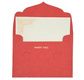 PAPERTREE GAÏA Mini Message env + card  6x8,5cm Ivory/red