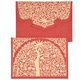 PAPERTREE GAÏA Mini Enveloppe Message + carte 8,5x6cm Ivoire/rouge