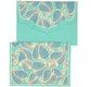 PAPERTREE NATURE Mini Message env + card 6x8,5cm Ocean/gold