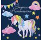 OZ Crystal Art Card 18x18cm Bithday unicorn