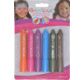 Blister 6 face painting sticks GRIM'TOUT rainbow colors