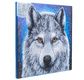 CRYSTAL ART Kit tableau broderie diamant 30x30cm Loup clair de lune