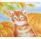 CRYSTAL ART Kit tableau broderie diamant 30x30cm Chat et citrouilles