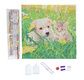 CRYSTAL ART Kit tableau broderie diamant 30x30cm Chat & chien pré