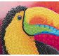 CRYSTAL ART Kit carte broderie diamant 18x18cm Toucan