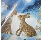 CRYSTAL ART Kit Carte à diamanter 18x18cm Lapins clair de lune