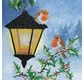 CRYSTAL ART Kit Carte à diamanter 18x18cm Rouge-gorges en hiver