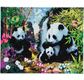 CRYSTAL ART Kit tableau broderie diamant 40x50cm Vallée des pandas