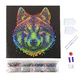 CRYSTAL ART Kit tableau broderie diamant 30x30cm Loup multicolore