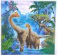 CRYSTAL ART Kit tableau broderie diamant 30x30cm Dinosaures