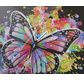 CRYSTAL ART Kit tableau broderie diamant 30x30cm Papillon multicolore