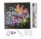 CRYSTAL ART Kit tableau broderie diamant 30x30cm Papillon multicolore