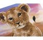 CRYSTAL ART Kit carte broderie diamant 18x18cm Lionceau