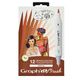 GRAPH'IT BRUSH & EXTRA FINE Set 12 markers - People