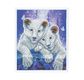 CRYSTAL ART Kit broderie diamant avec cadre blanc 21x25cm - Tigres