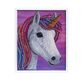 CRYSTAL ART Kit broderie diamant avec cadre blanc 21x25cm - Licorne